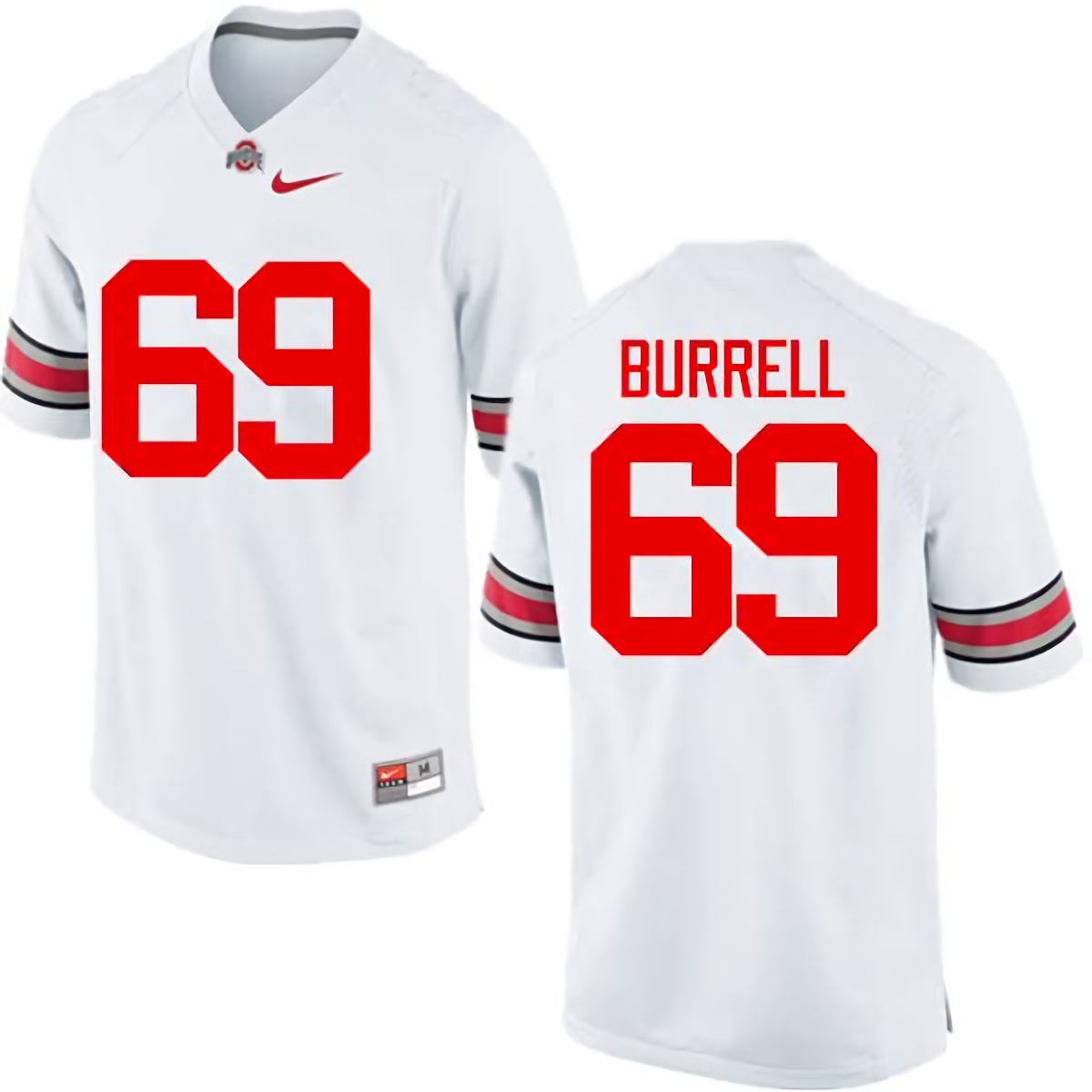 Matthew Burrell Ohio State Buckeyes Men's NCAA #69 Nike White College Stitched Football Jersey RSO8756DV